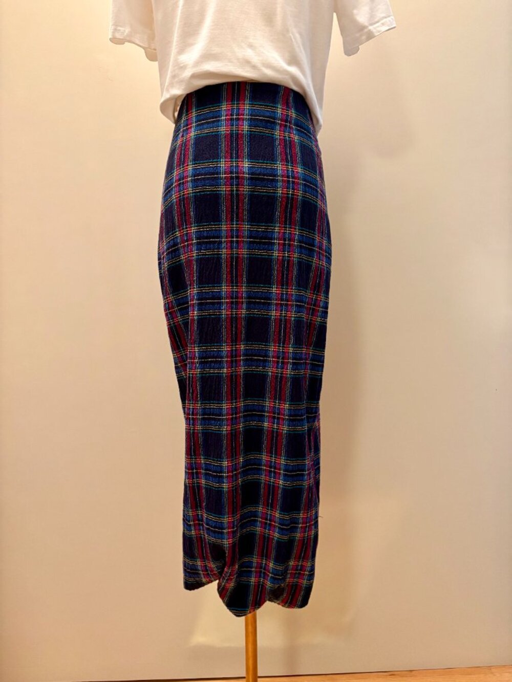 Zara Black Plaid Pencil Skirt - Picture 4 of 7